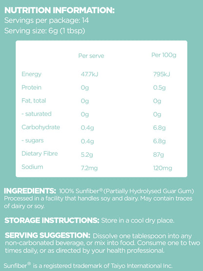 Partially Hydrolysed Guar Gum (PHGG) - Trial Pouch (84g)